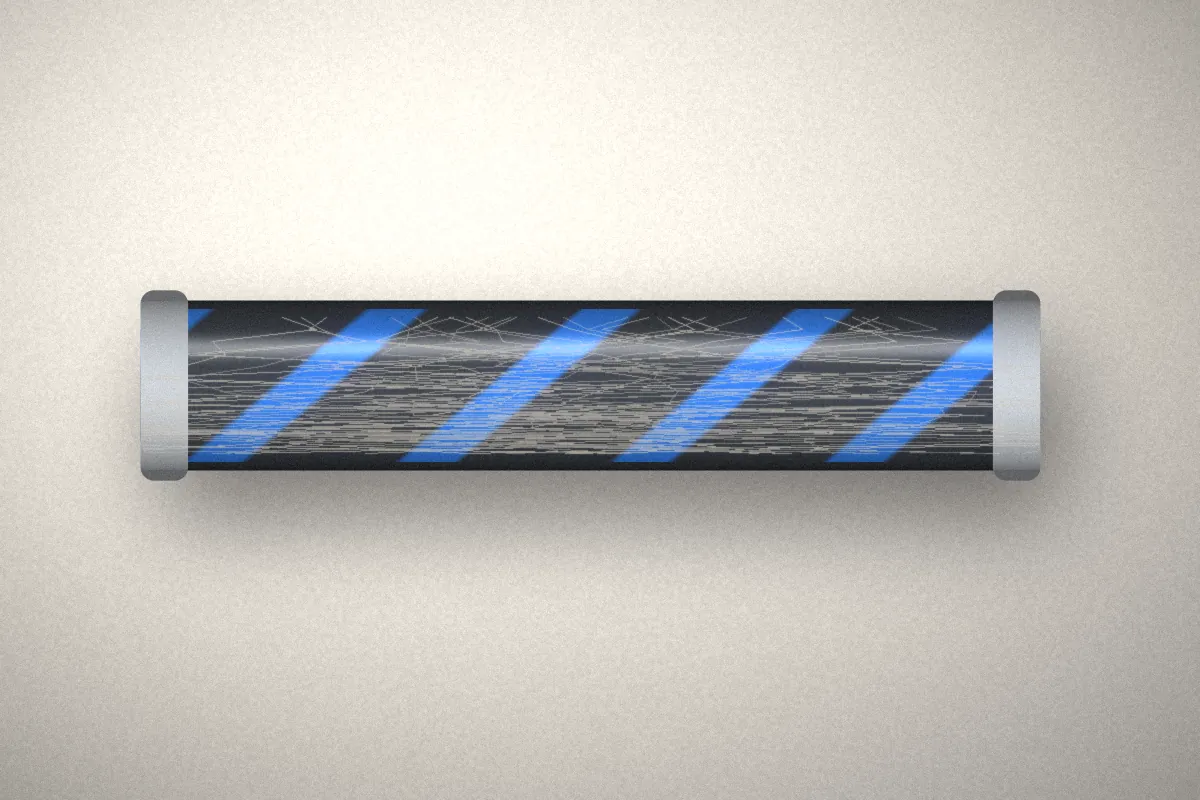 Main brush roller with hair wrapped around it, laid on a light surface